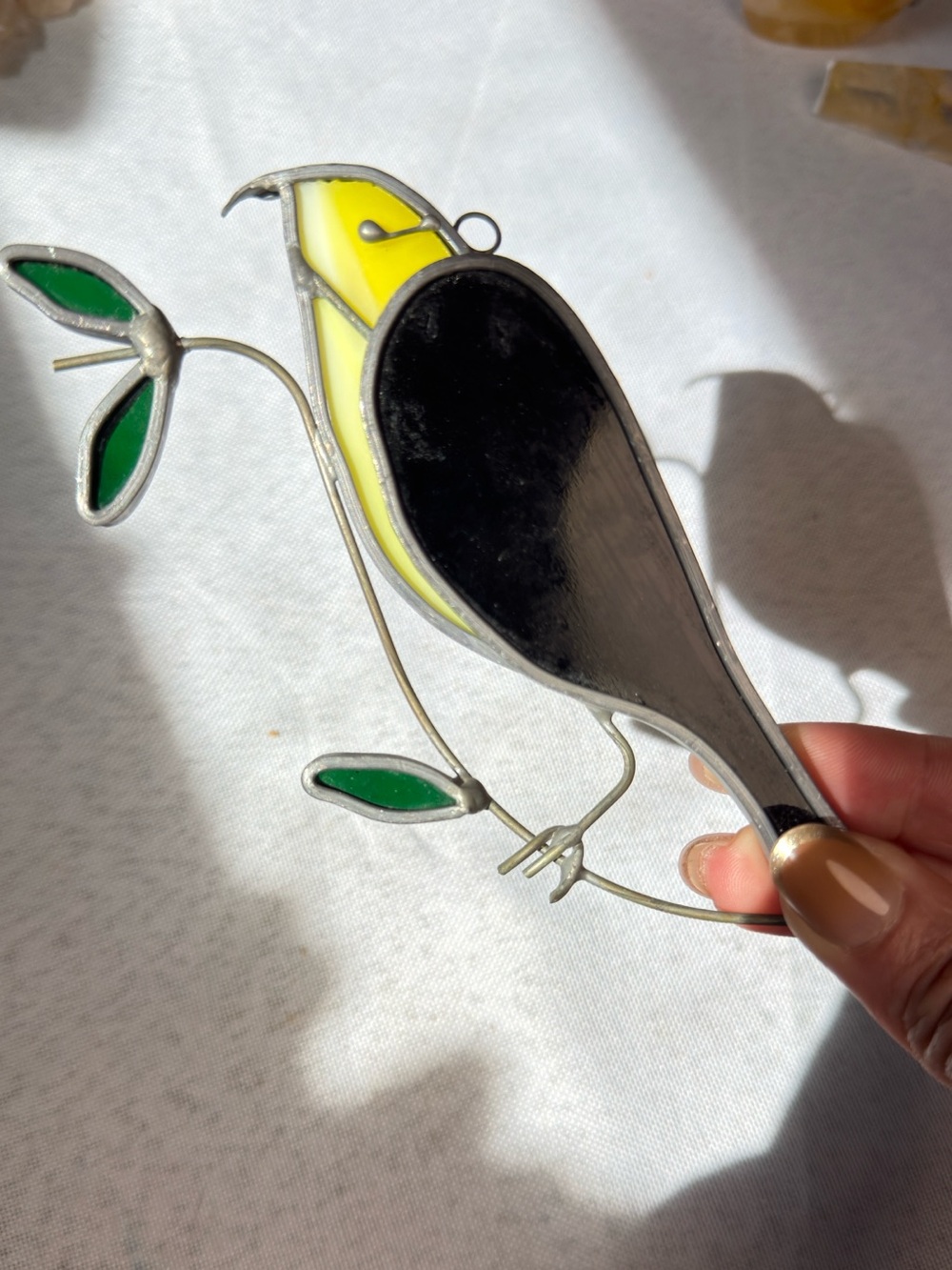 Stained Glass Goldfinch Suncatcher